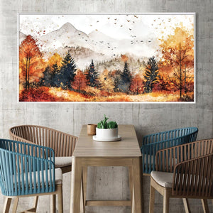 Rustling Mountainscape Canvas Art Clock Canvas