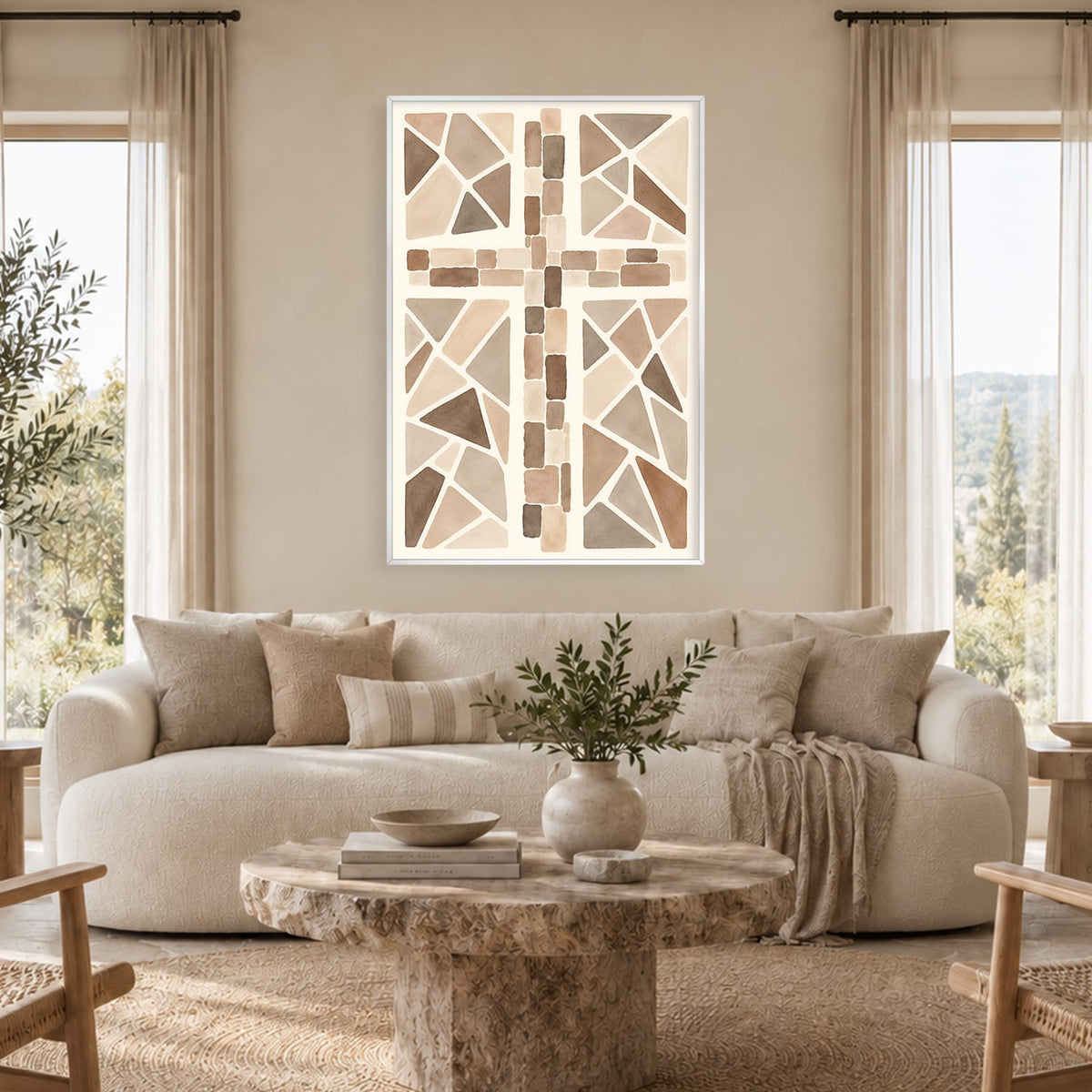 Sacred Mosaic 1 Canvas Art 12 x 18in / Canvas Clock Canvas
