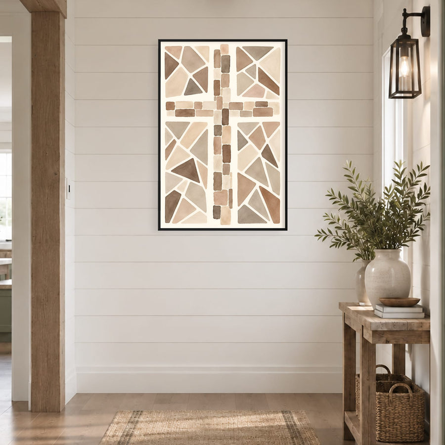Sacred Mosaic 1 Canvas Art Clock Canvas