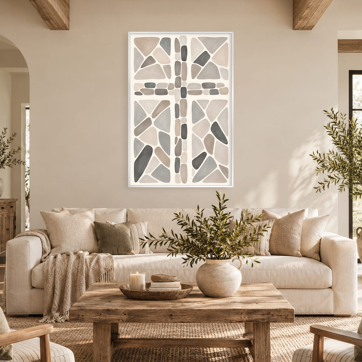 Sacred Mosaic 2 Canvas Art 12 x 18in / Canvas Clock Canvas