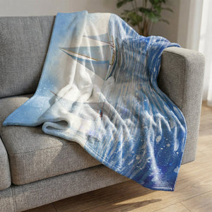 Sailing Waters Blanket Blanket Clock Canvas