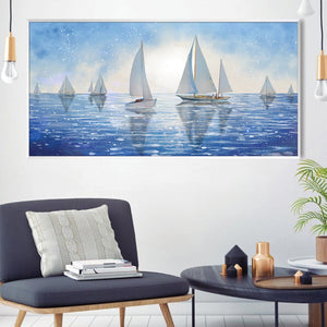 Sailing Waters Canvas Art Clock Canvas