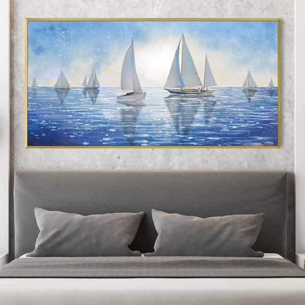 Sailing Waters Canvas Art Clock Canvas