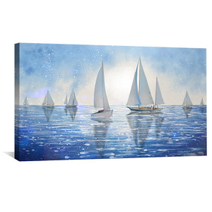 Sailing Waters Canvas Art Clock Canvas