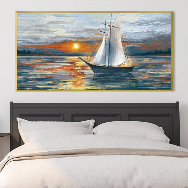 Sails and Sunsets Canvas Art Clock Canvas