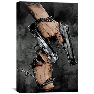 Saints Guns Canvas Art Clock Canvas