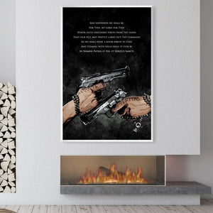 Saints Guns Prayer Canvas Art Clock Canvas