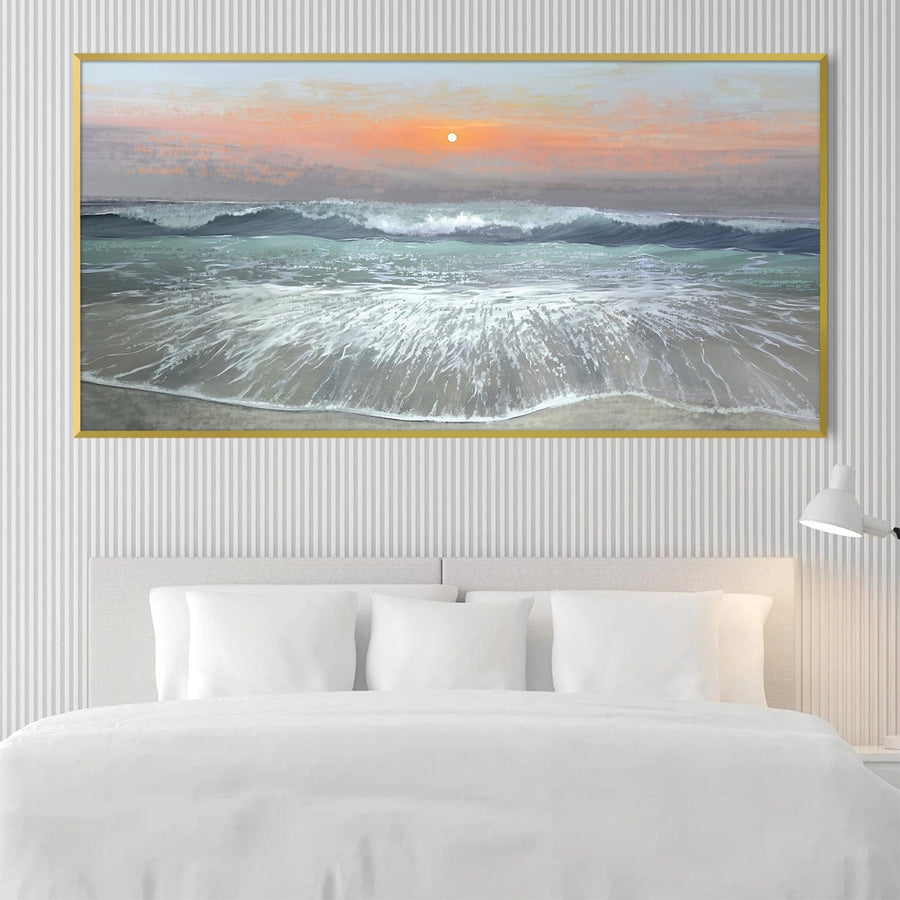 Saltwater Waves Canvas Art Clock Canvas