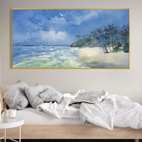 Salty Wind Palms Canvas Art Clock Canvas