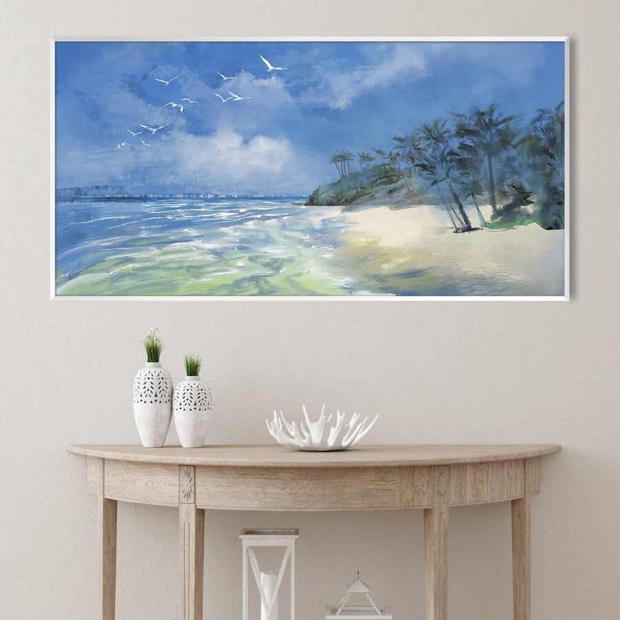 Salty Wind Palms Canvas Art Clock Canvas