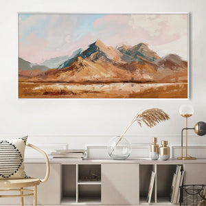 Sandstone Peaks Canvas Art Clock Canvas