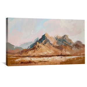 Sandstone Peaks Canvas Art Clock Canvas