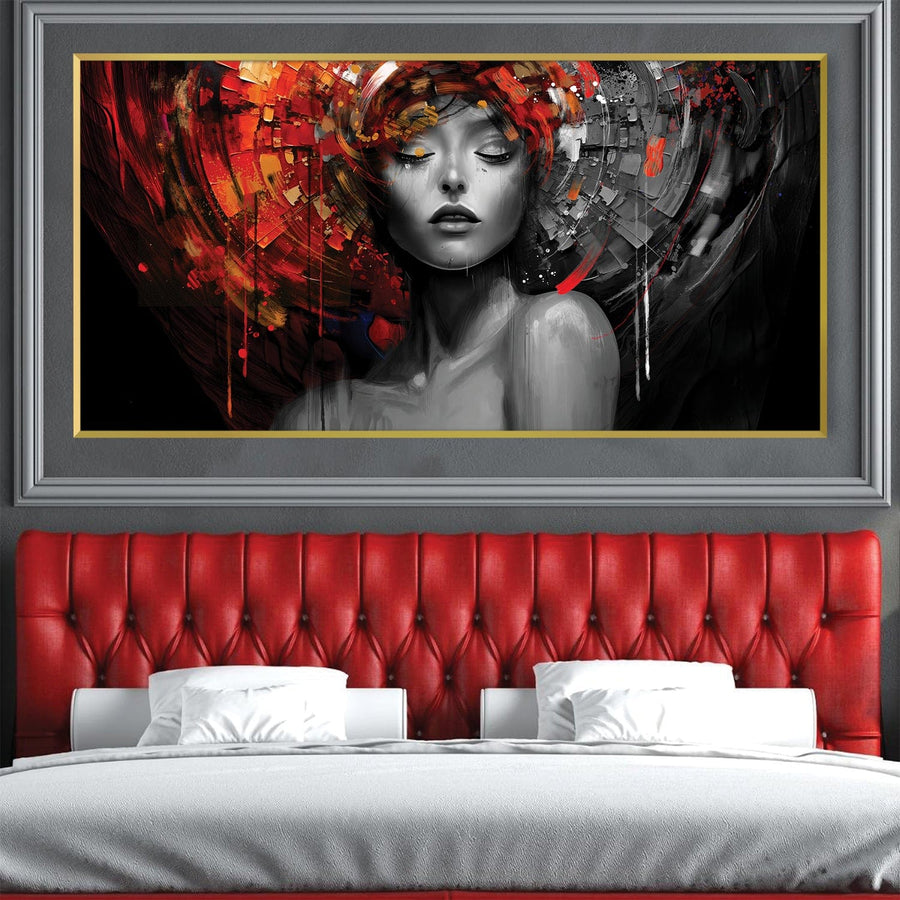 Sanguine Echoes Canvas Art Clock Canvas