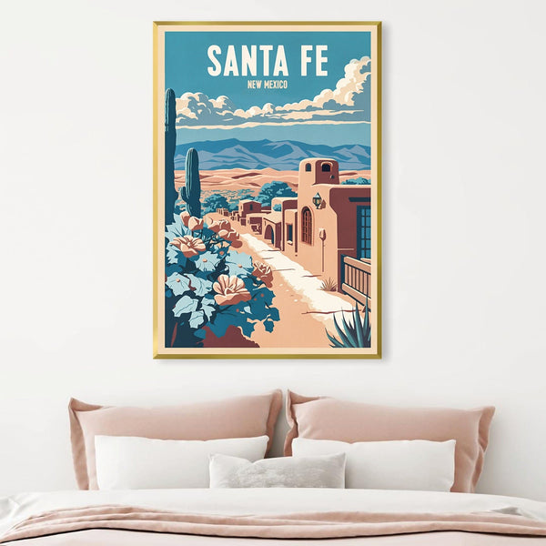 Santa Fe Canvas Art Clock Canvas