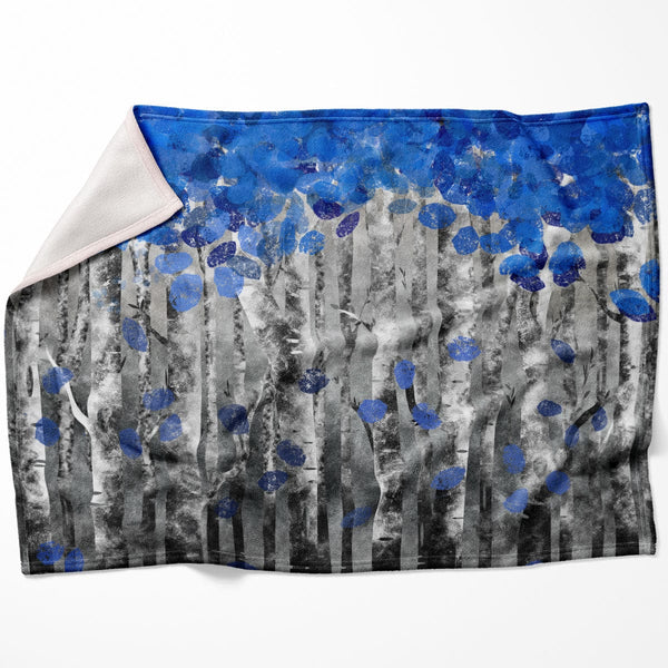 Sapphire Forest Blanket Blanket 75 x 100cm Clock Canvas