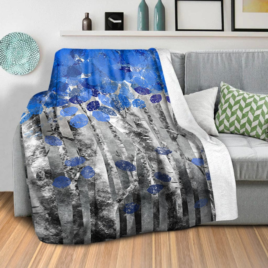 Sapphire Forest Blanket Blanket Clock Canvas