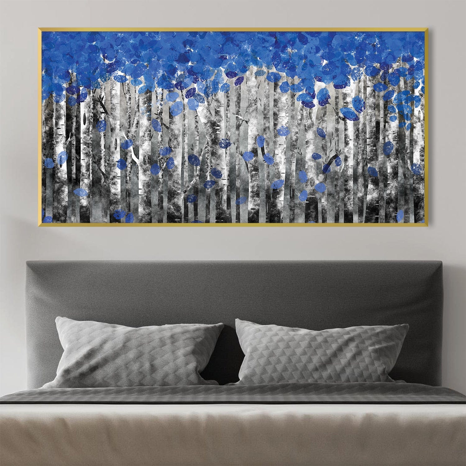 Sapphire Forest Canvas Art Clock Canvas