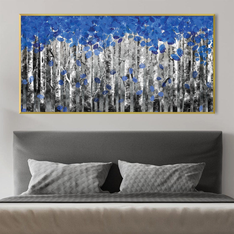Sapphire Forest Canvas Art Clock Canvas