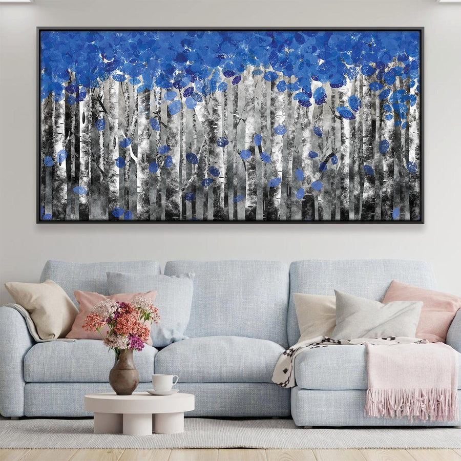 Sapphire Forest Canvas Art Clock Canvas