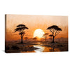Savanna Sundown Canvas Art Clock Canvas