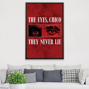 Scarface Eyes Red Canvas Art 12 x 18in / Canvas Clock Canvas