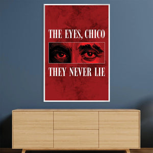 Scarface Eyes Red Canvas Art Clock Canvas