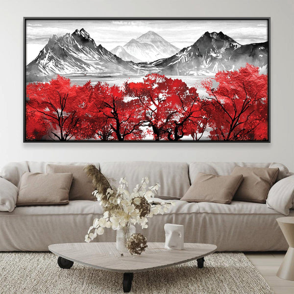 Scarlet Summit Canvas Art 20 x 10in / Canvas Clock Canvas