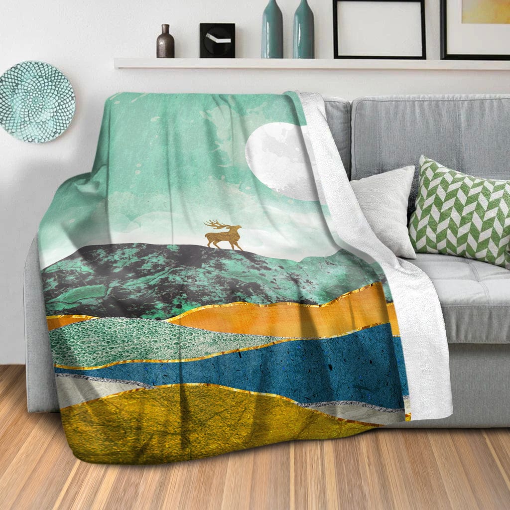 Scenic Landscape A Blanket Blanket Clock Canvas