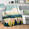 Scenic Landscape C Blanket Blanket Clock Canvas