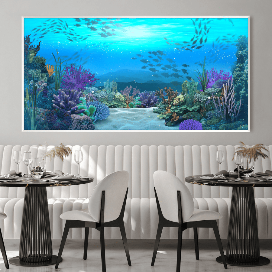 Sea School Canvas Art Clock Canvas