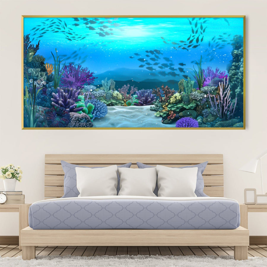 Sea School Canvas Art Clock Canvas