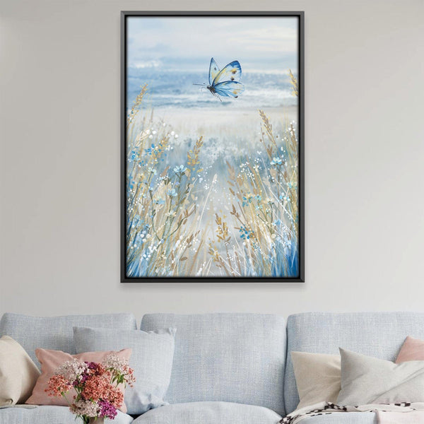 Seafoam Flutter Canvas Art 12 x 18in / Canvas Clock Canvas