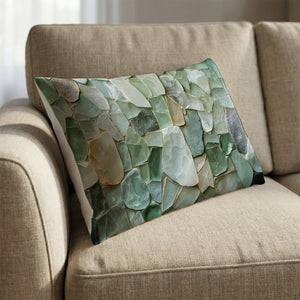 Seafoam Mosaic Cushion Cushion 13 x 19in Clock Canvas