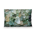 Seafoam Mosaic Cushion Cushion 13 x 19in Clock Canvas
