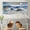 Seafoam Symphony Canvas Art Clock Canvas