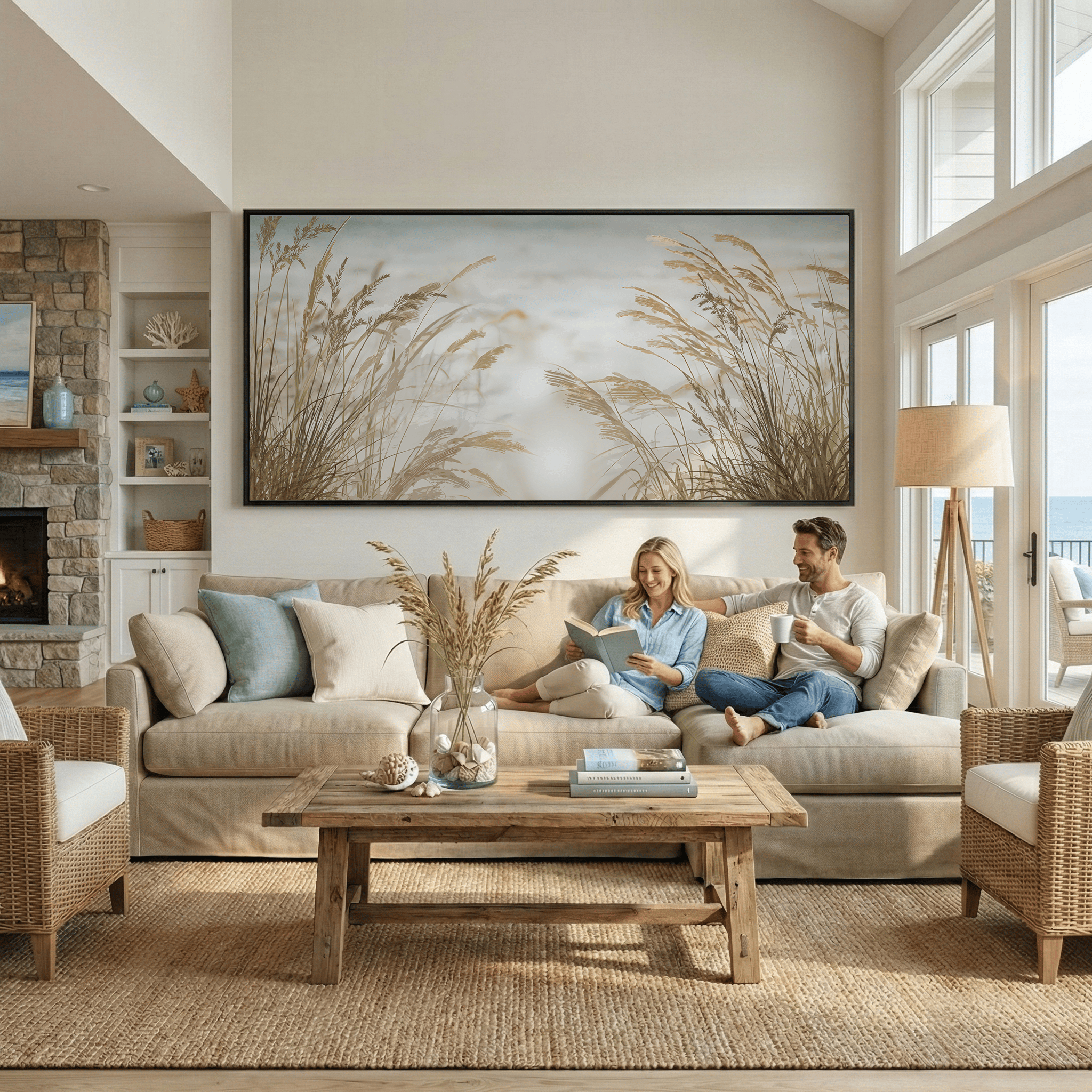 Seagrass Dreams Canvas Art Clock Canvas
