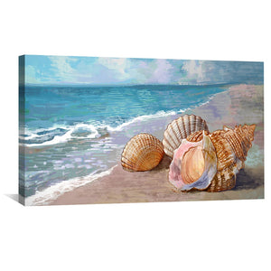 Seashell Treasures Canvas Art Clock Canvas