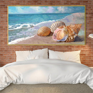 Seashell Treasures Canvas Art Clock Canvas