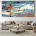 Seaside Soliloquy Easy Build Frame Posters, Prints, & Visual Artwork Easy Build Frame & Fabric Print / 40 x 20in / Black Clock Canvas