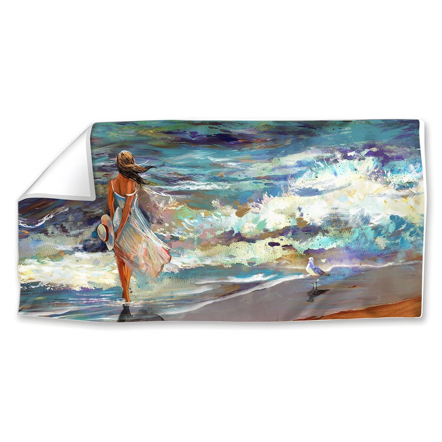 Seaside Soliloquy Easy Build Frame Posters, Prints, & Visual Artwork Fabric Print Only / 40 x 20in / Black Clock Canvas