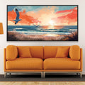 Seaside Sunrise Canvas Art Clock Canvas