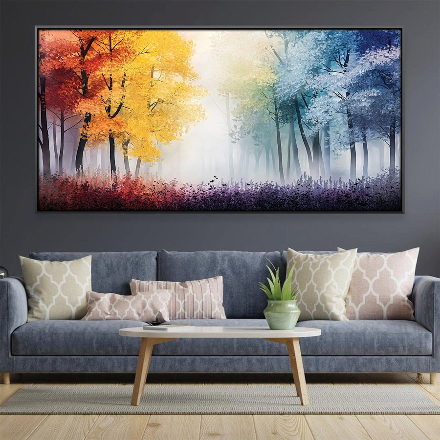 Seasonal Quartet Canvas Art Clock Canvas