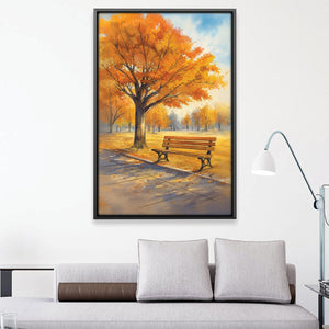 Seat Among the Leaves Canvas Art 12 x 18in / Canvas Clock Canvas