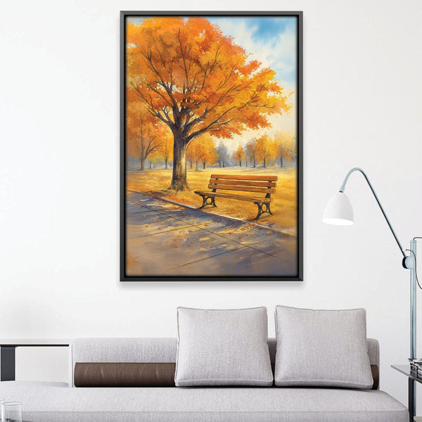 Seat Among the Leaves Canvas Art 12 x 18in / Canvas Clock Canvas