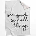 See Good B Blanket Blanket 75 x 100cm Clock Canvas