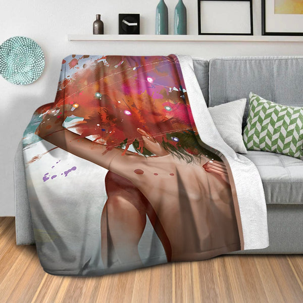 Sensual Caress Blanket Blanket Clock Canvas