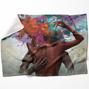 Sensual Embrace Blanket Blanket 75 x 100cm Clock Canvas