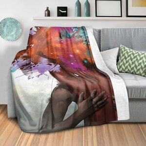 Sensual Embrace Blanket Blanket Clock Canvas