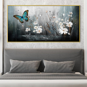 Serene Flutter Canvas Art Clock Canvas