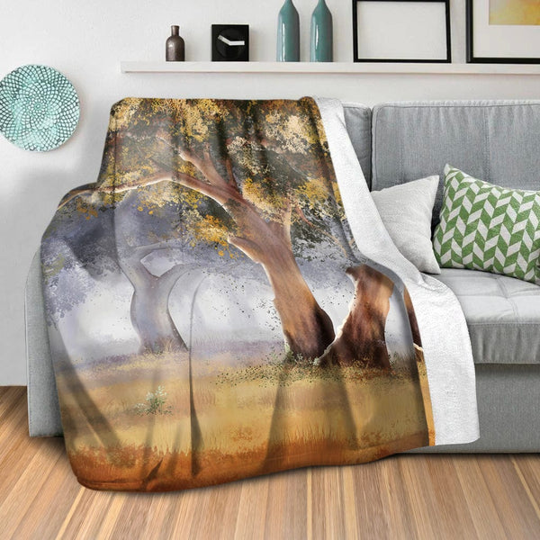 Serene Forest Blanket Blanket Clock Canvas